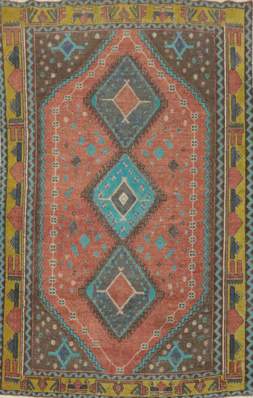 Tribal Geometric Bakhtiari Persian Rug 5x7