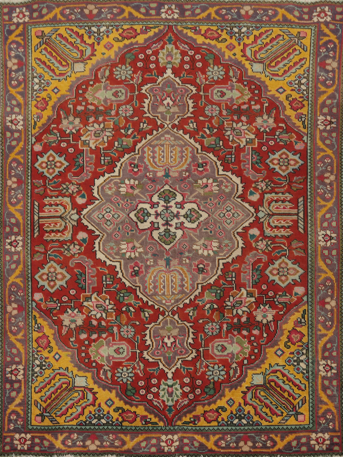 Handmade Wool Tabriz Persian Rug 4x6