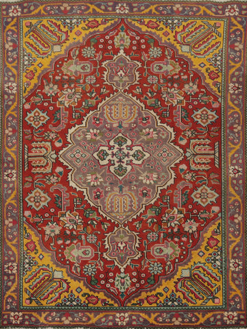 Handmade Wool Tabriz Persian Rug 4x6