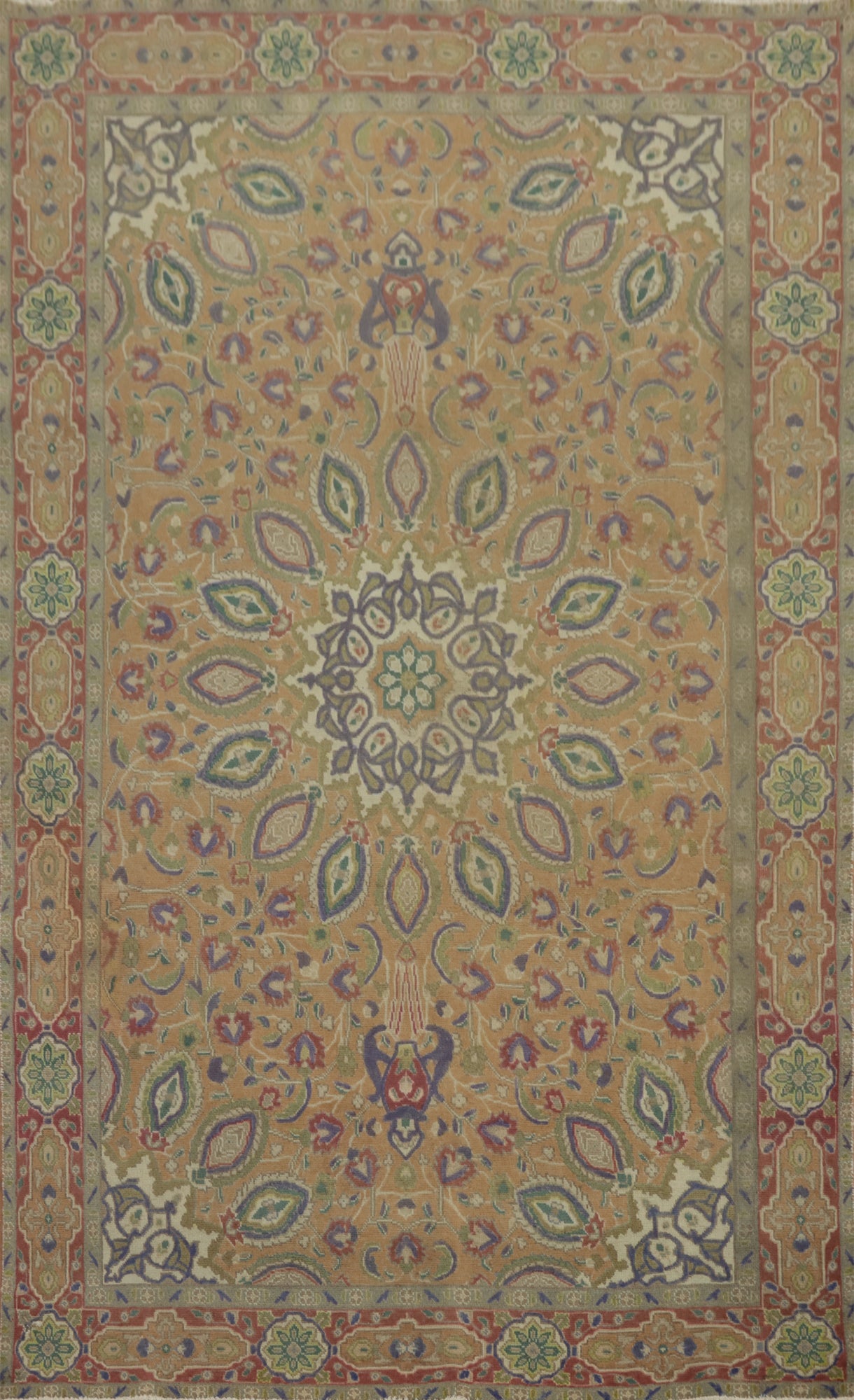 Handmade Floral Tabriz Persian Area Rug 6x9