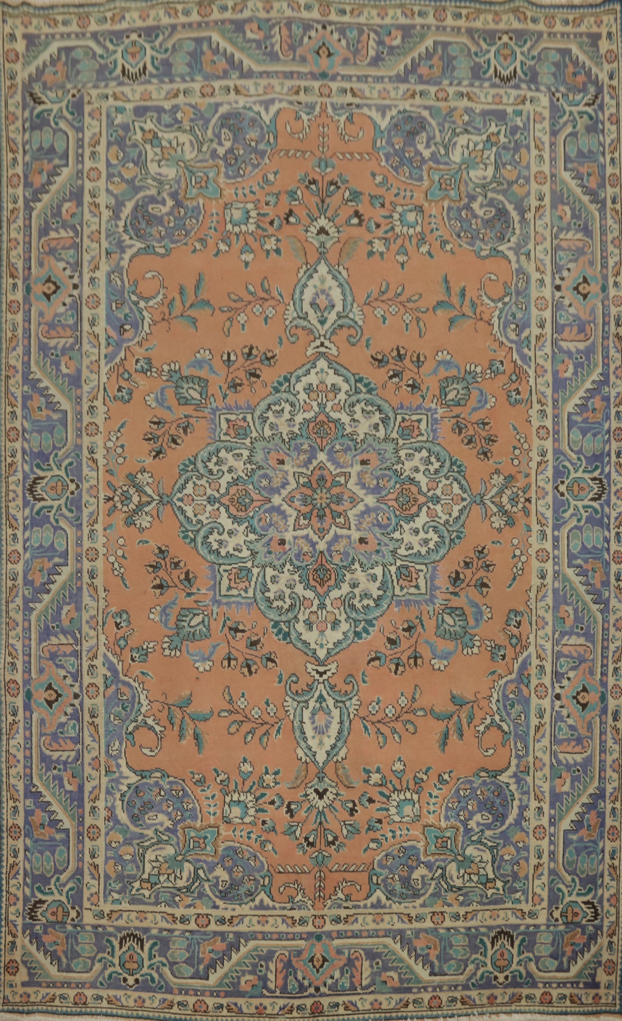 Traditional Wool Floral Tabriz Persian Area Rug 7x10