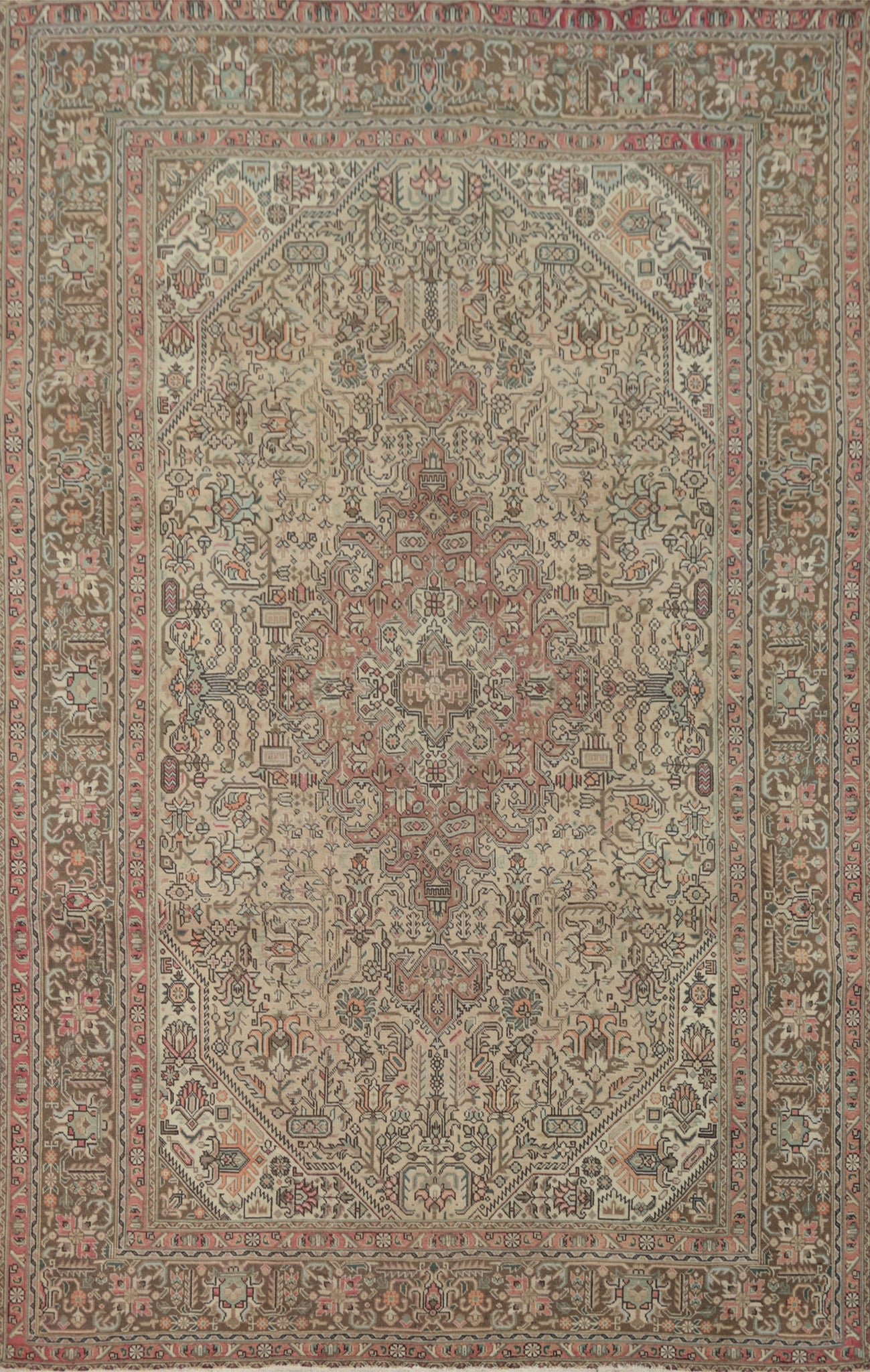 Traditional Wool Tabriz Persian Area Rug 6x9