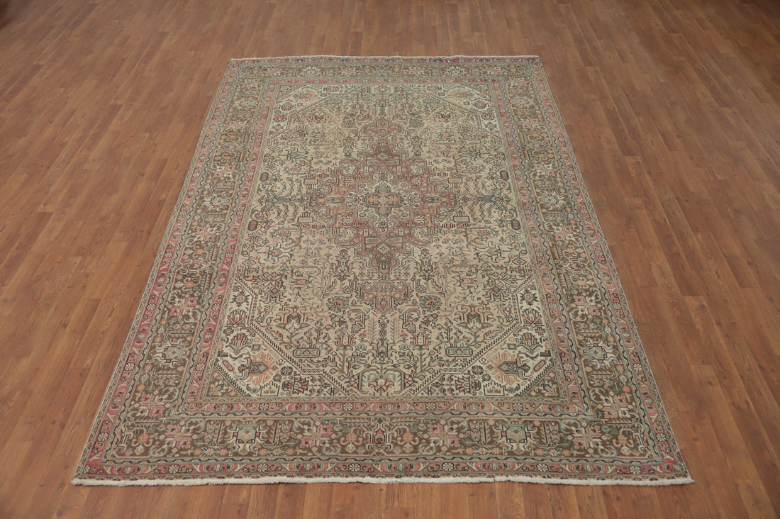 Traditional Wool Tabriz Persian Area Rug 6x9