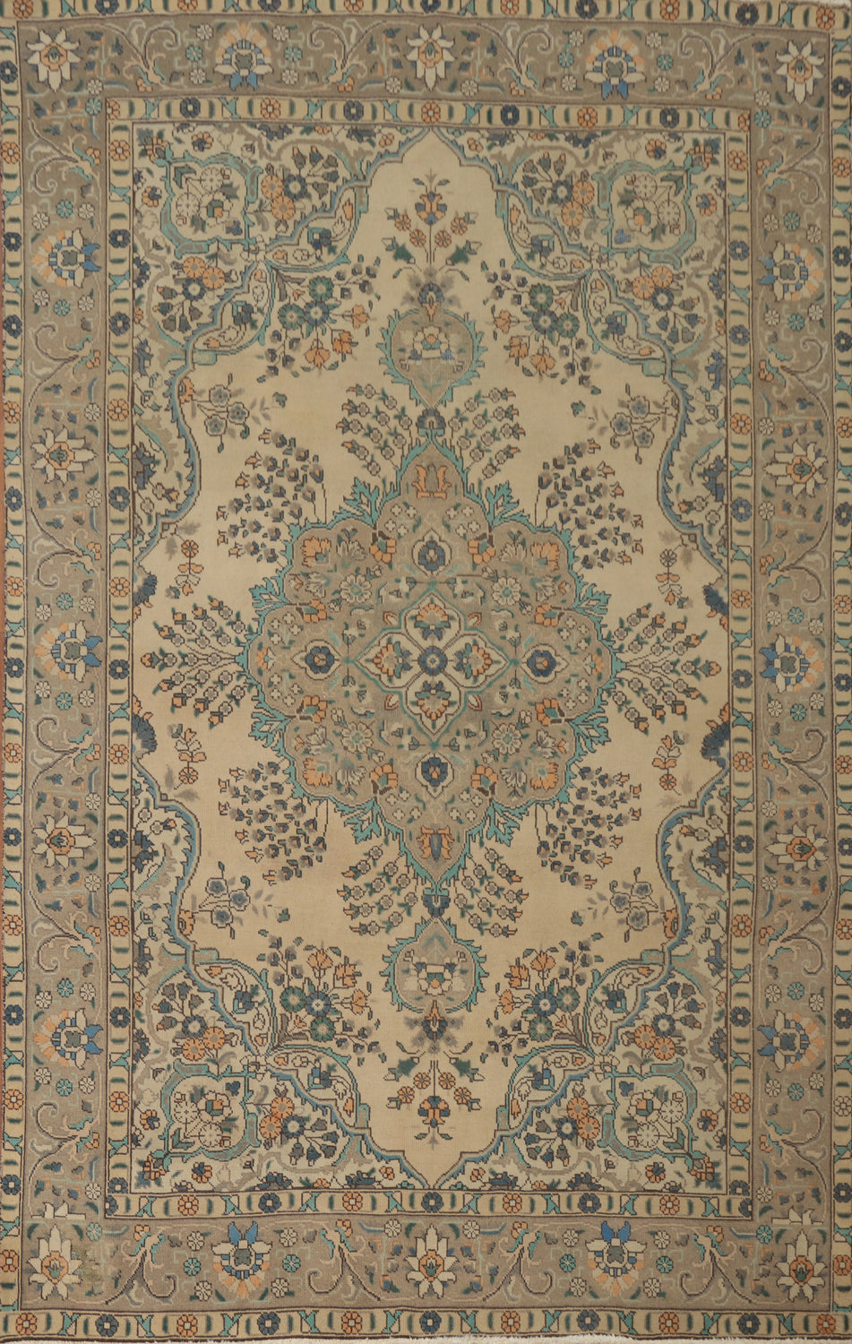 Vintage Tabriz Persian Area Rug 6x9