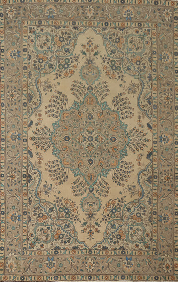 Vintage Tabriz Persian Area Rug 6x9