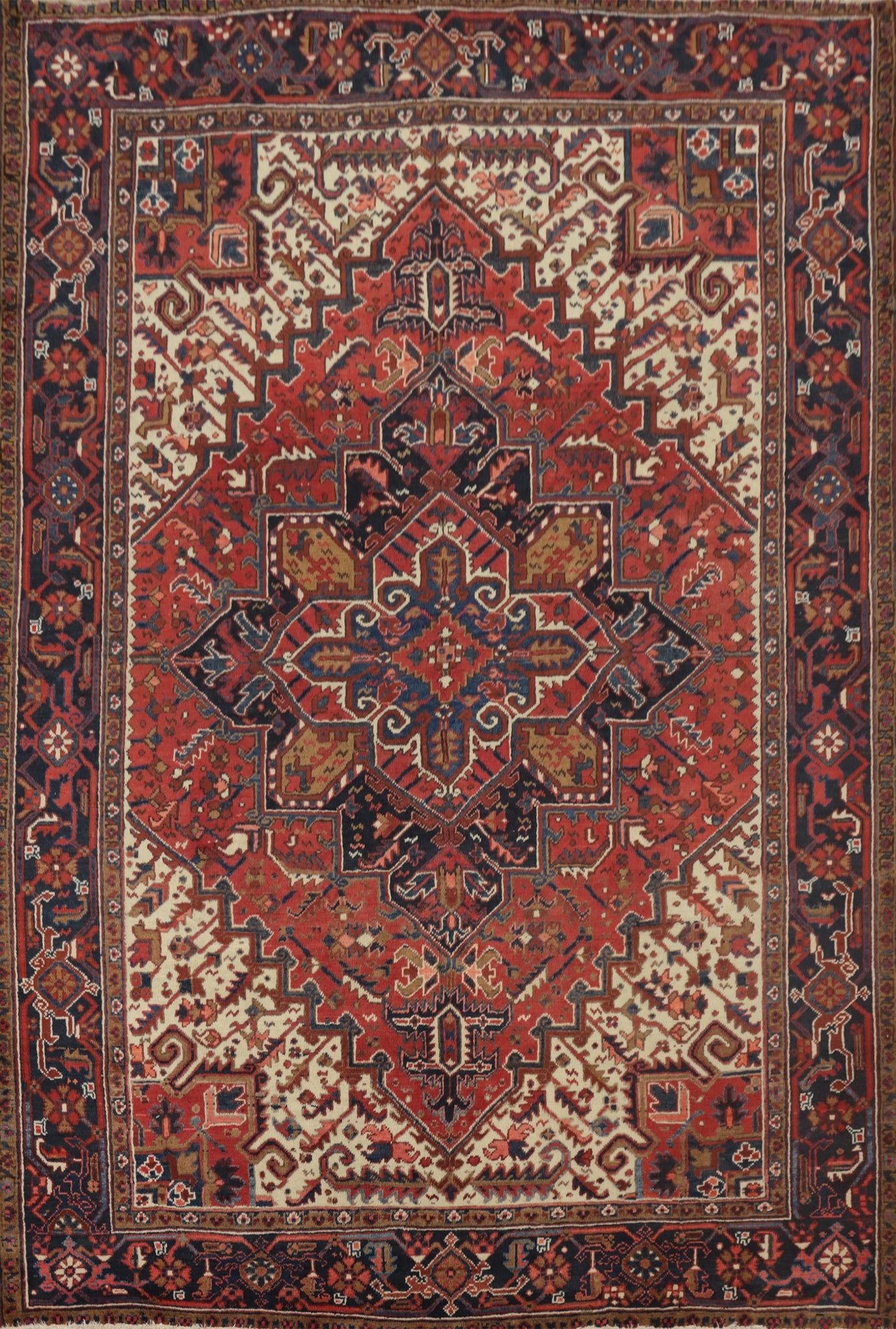 Vegetable Dye Heriz Persian Area Rug 7x9