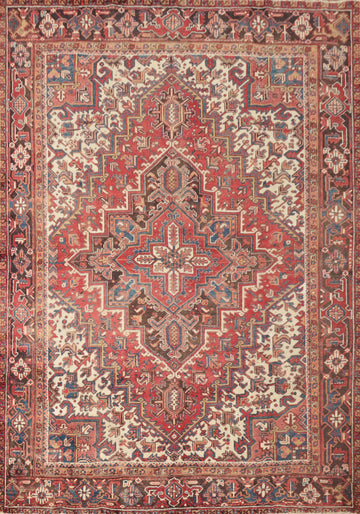 Vegetable Dye Wool Heriz Persian Area Rug 8x9