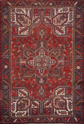Vegetable Dye Wool Heriz Persian Area Rug 8x10