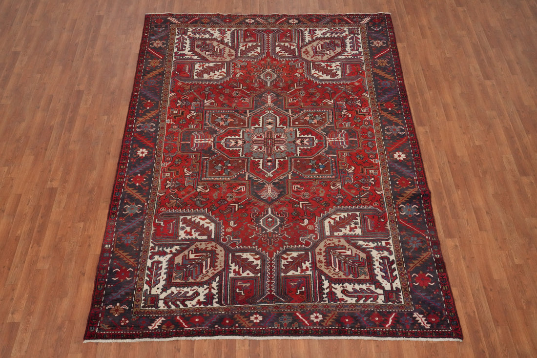 Vegetable Dye Wool Heriz Persian Area Rug 8x10