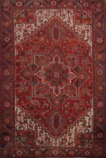 Vegetable Dye Red Heriz Persian Area Rug 10x13