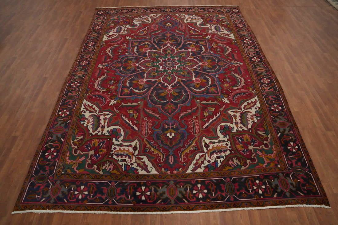 Vegetable Dye Wool Heriz Persian Area Rug 10x13