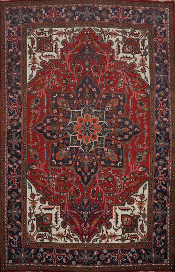 Vegetable Dye Red Heriz Persian Area Rug 9x13
