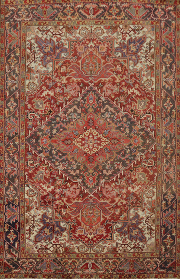 Vegetable Dye Wool Heriz Persian Area Rug 8x11