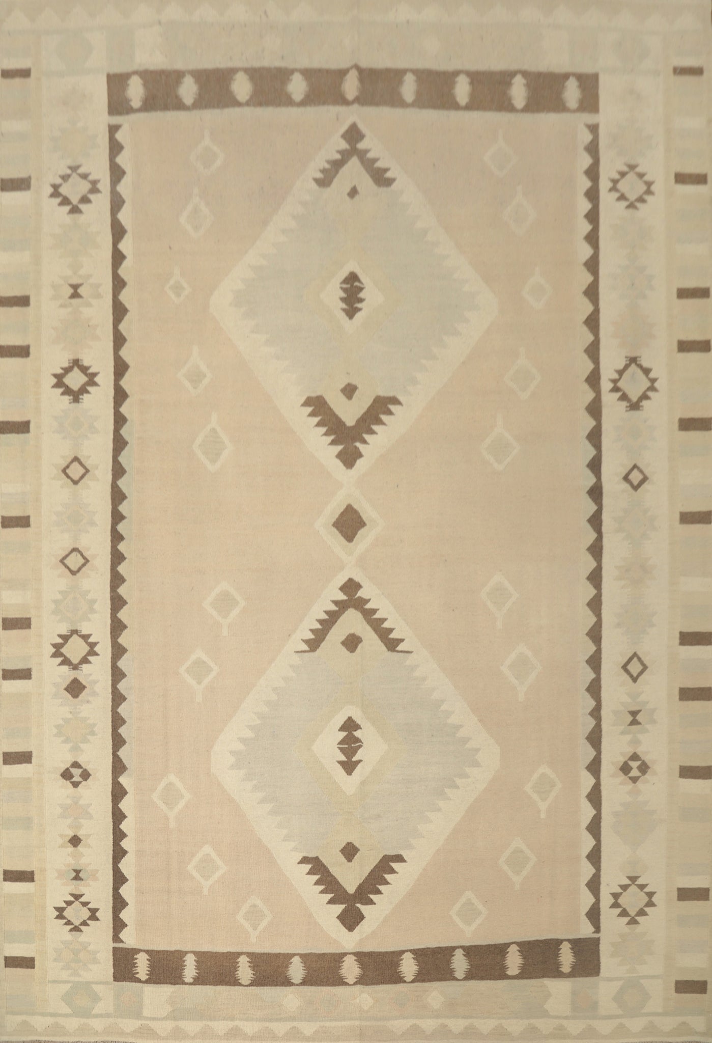 Earth Tone Wool Kilim Handwoven Area Rug 10x13