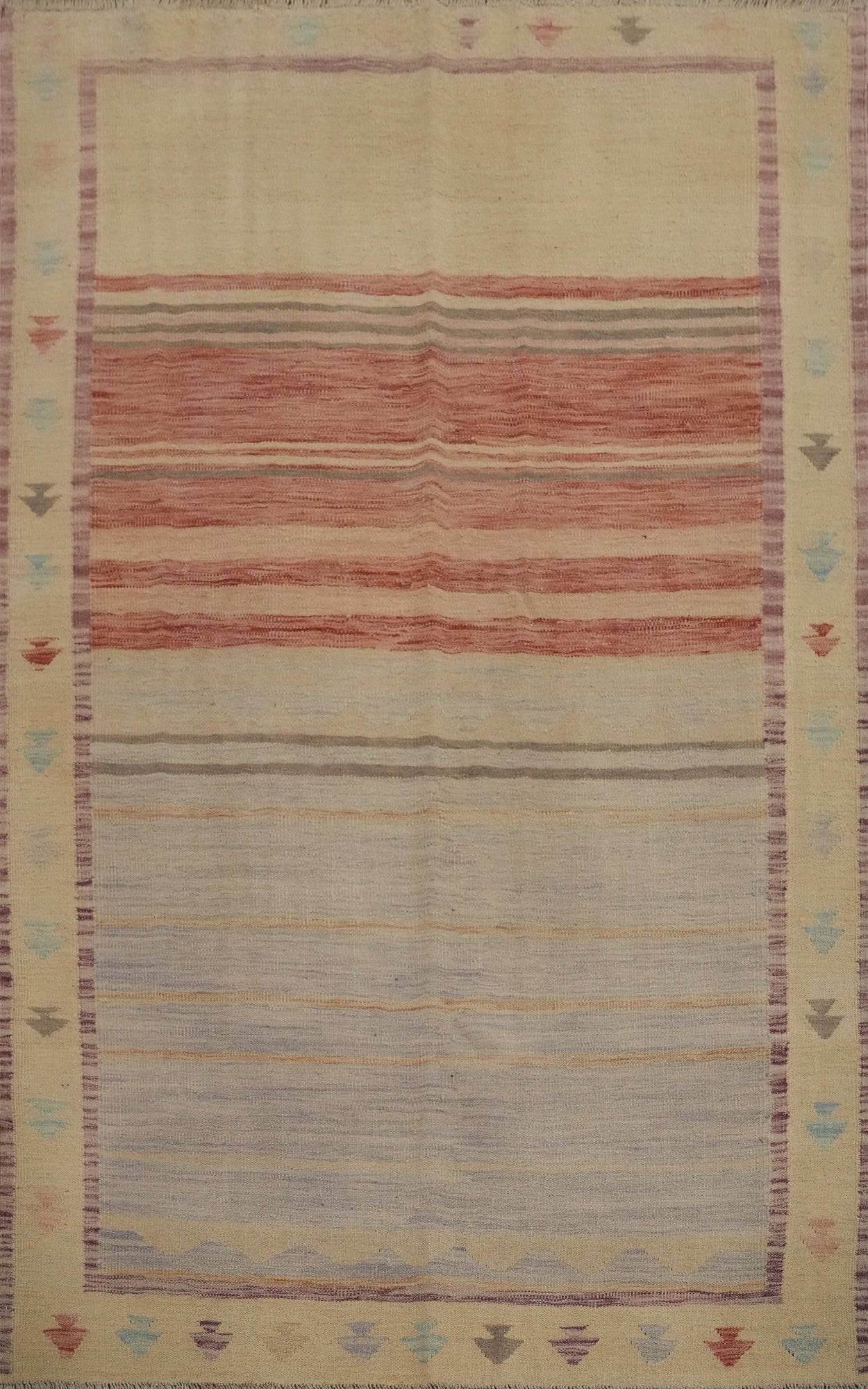 Rustic Kilim Style Rug 5x7 Ideal for Adding Warmth and Texture