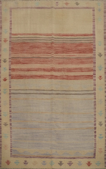 Rustic Kilim Style Rug 5x7 Ideal for Adding Warmth and Texture