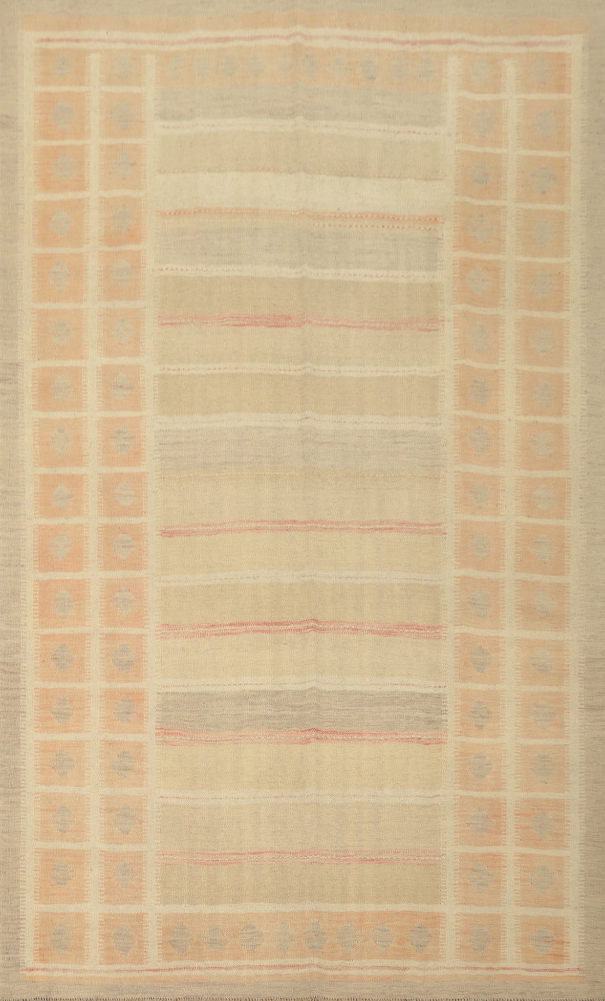 Earth Tone Wool Kilim Handwoven Area Rug 6x9