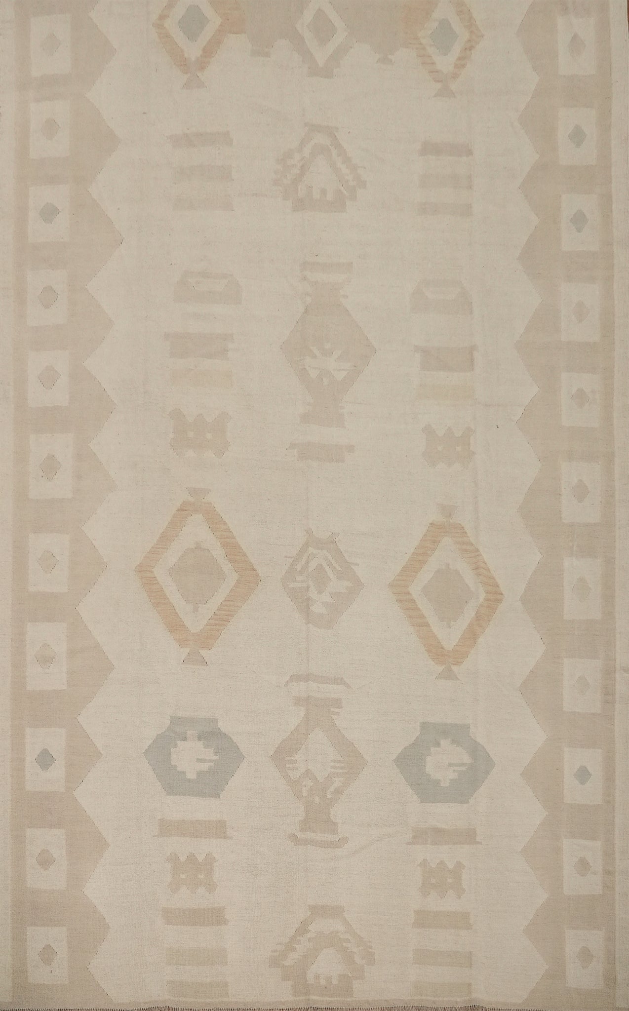 Geometric Kilim Flat Weave Area Rug 9x12
