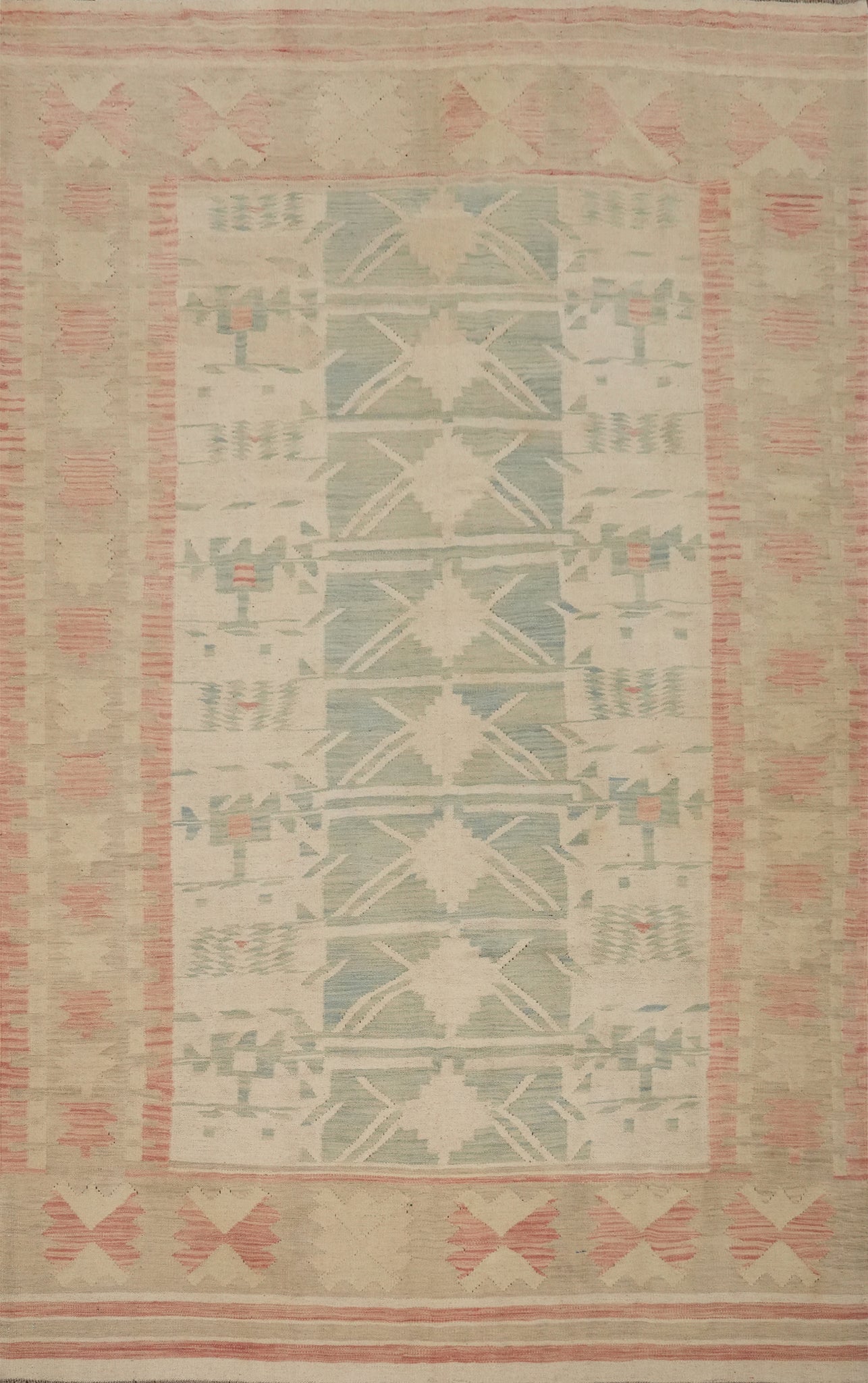 Geometric Kilim Flat Weave Area Rug 7x10