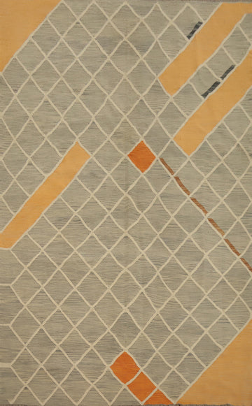 Geometric Kilim Handwoven Area Rug 7x10