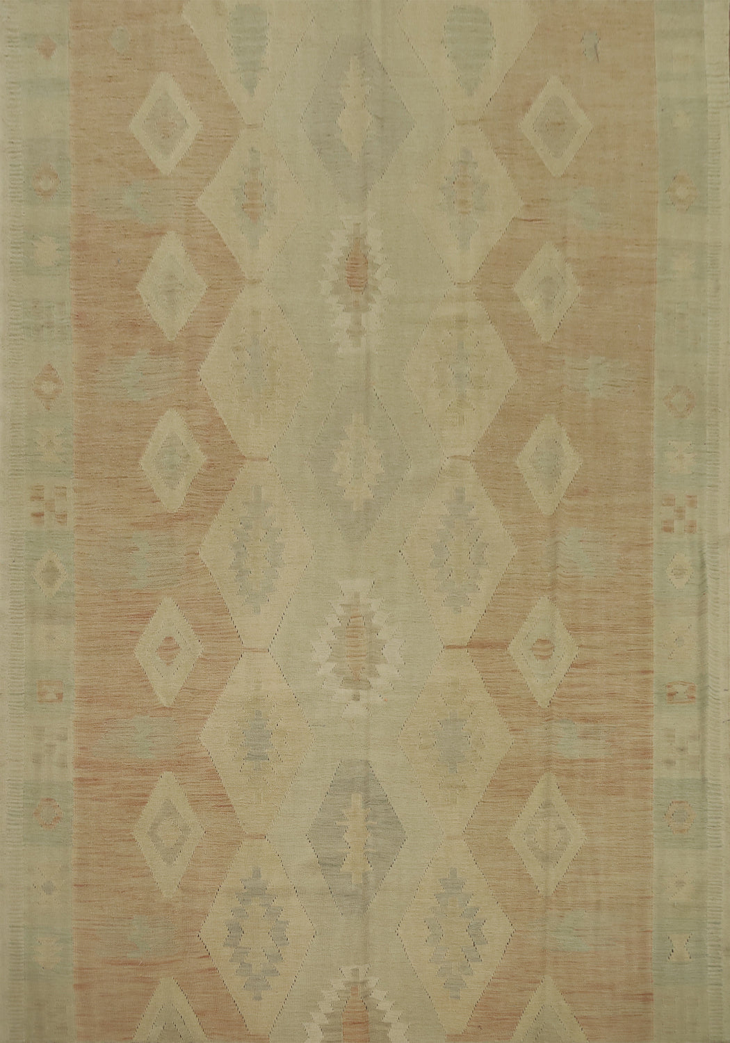 Geometric Kilim Vegetable Dye Area Rug 8x10