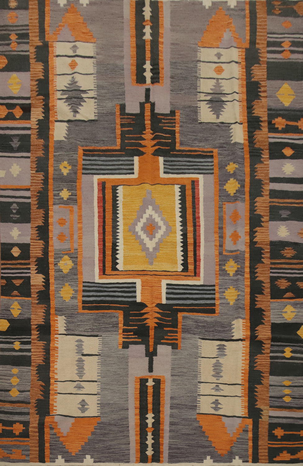 Vegetable Dye Kilim Flat Weave Area Rug 7x10