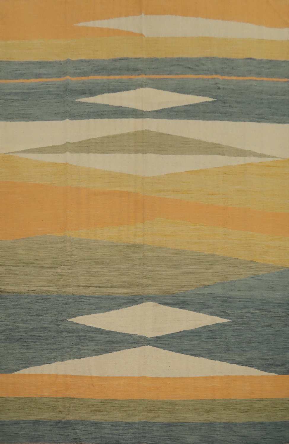 Geometric Kilim Vegetable Dye Area Rug 10x13