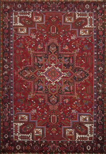 Vegetable Dye Red Heriz Persian Area Rug 10x12