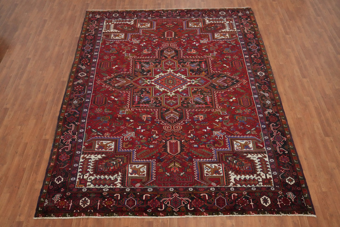 Vegetable Dye Red Heriz Persian Area Rug 10x12