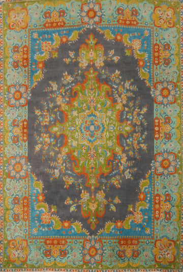 Vintage Wool Tabriz Persian Area Rug 9x12