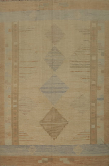 Vegetable Dye Wool Kilim Handwoven Area Rug 8x10