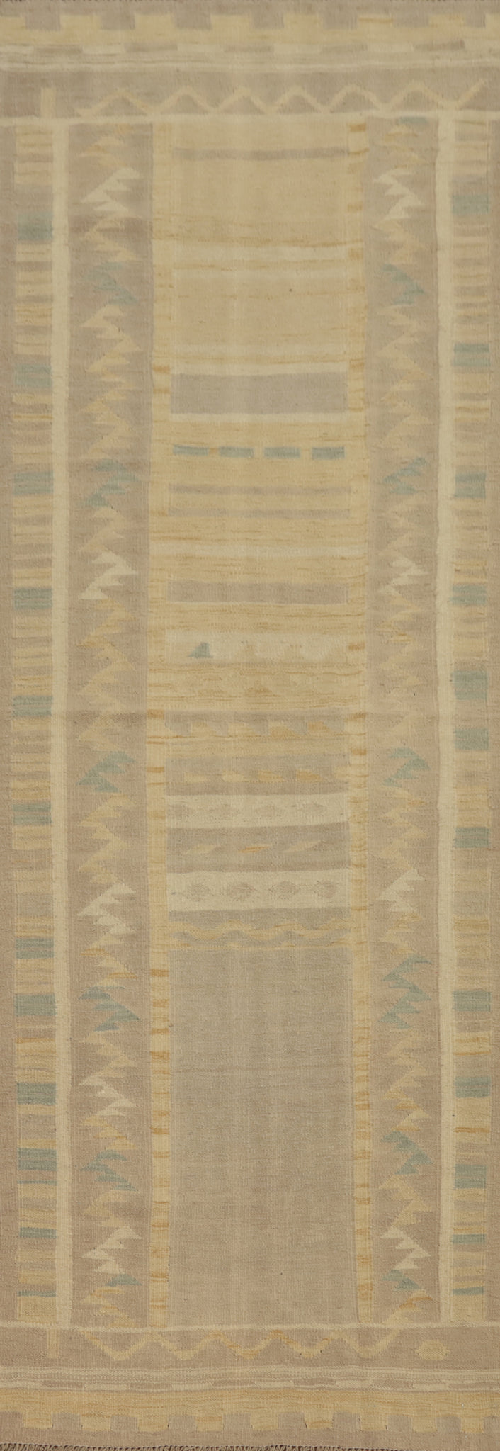 Vegetable Dye Kilim Flat Weave Runner Rug 3x10