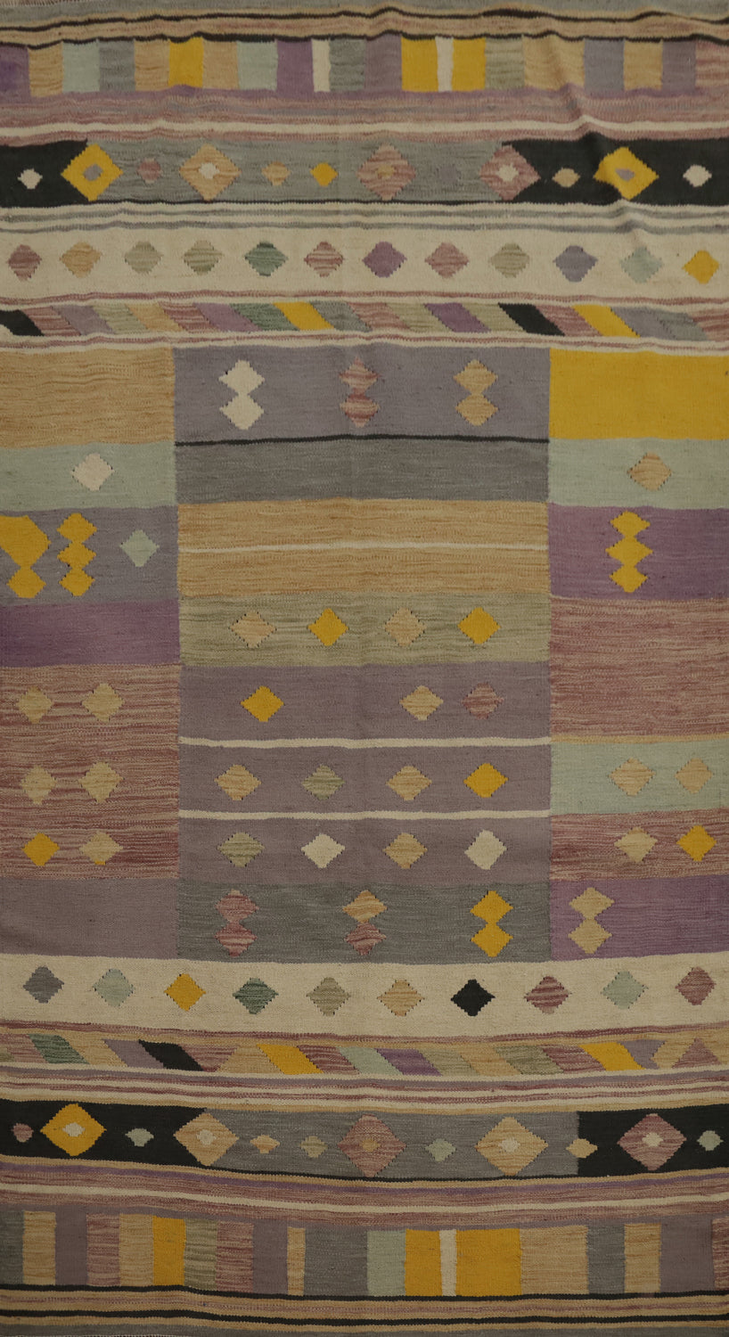 Tribal Wool Kilim Handwoven Area Rug 5x8
