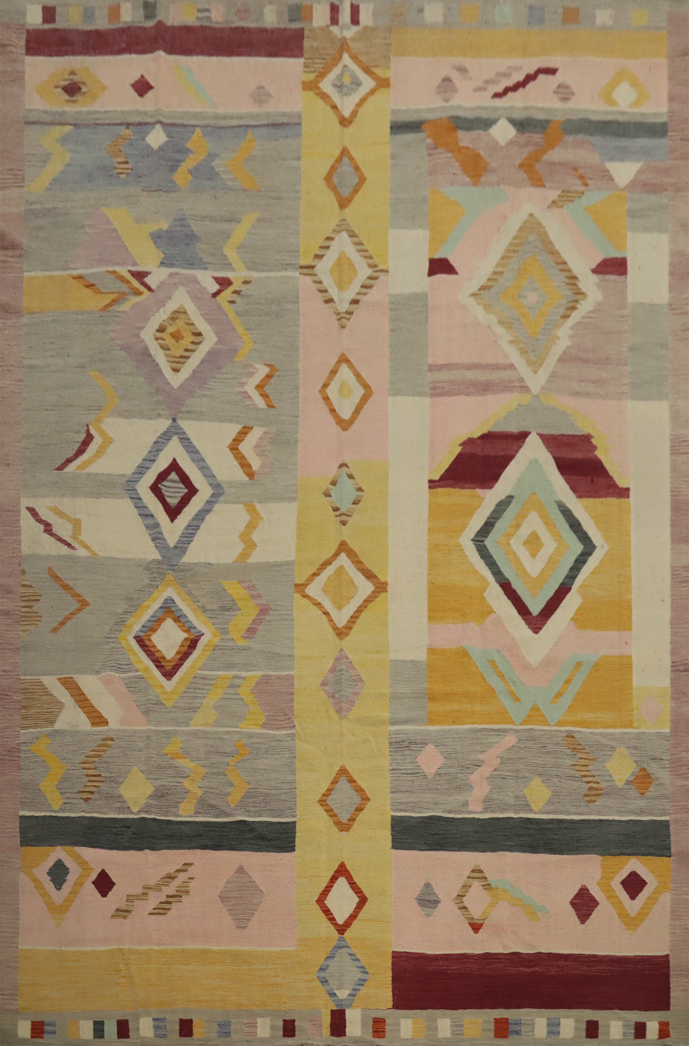 Geometric Kilim Handwoven Area Rug 10x13