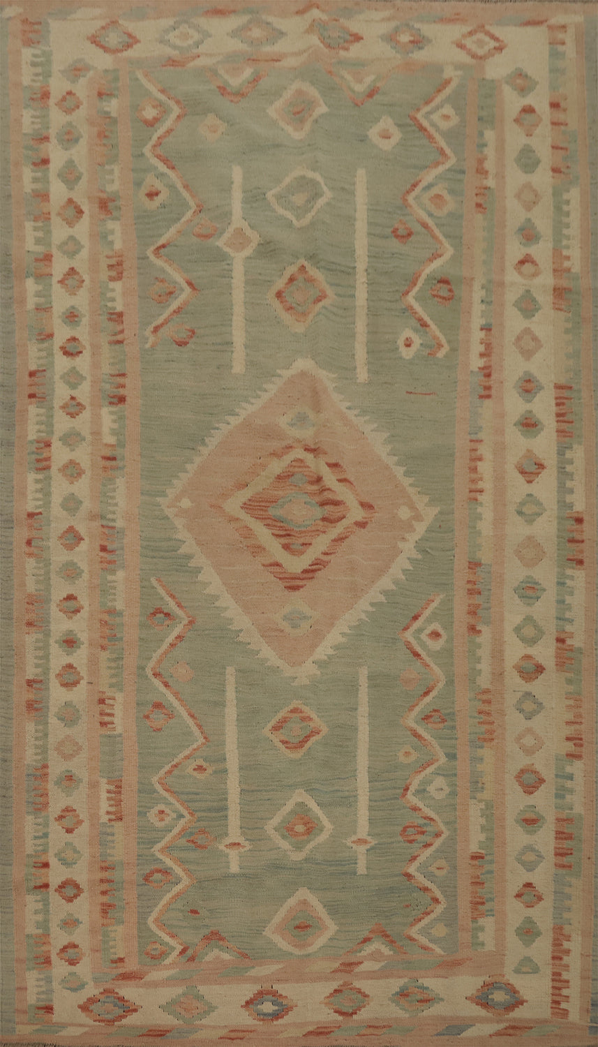 Geometric Kilim Flat Weave Area Rug 5x8