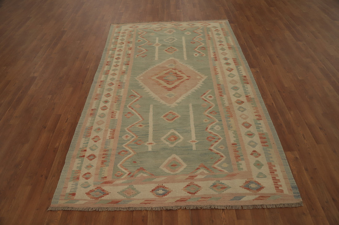 Geometric Kilim Flat Weave Area Rug 5x8