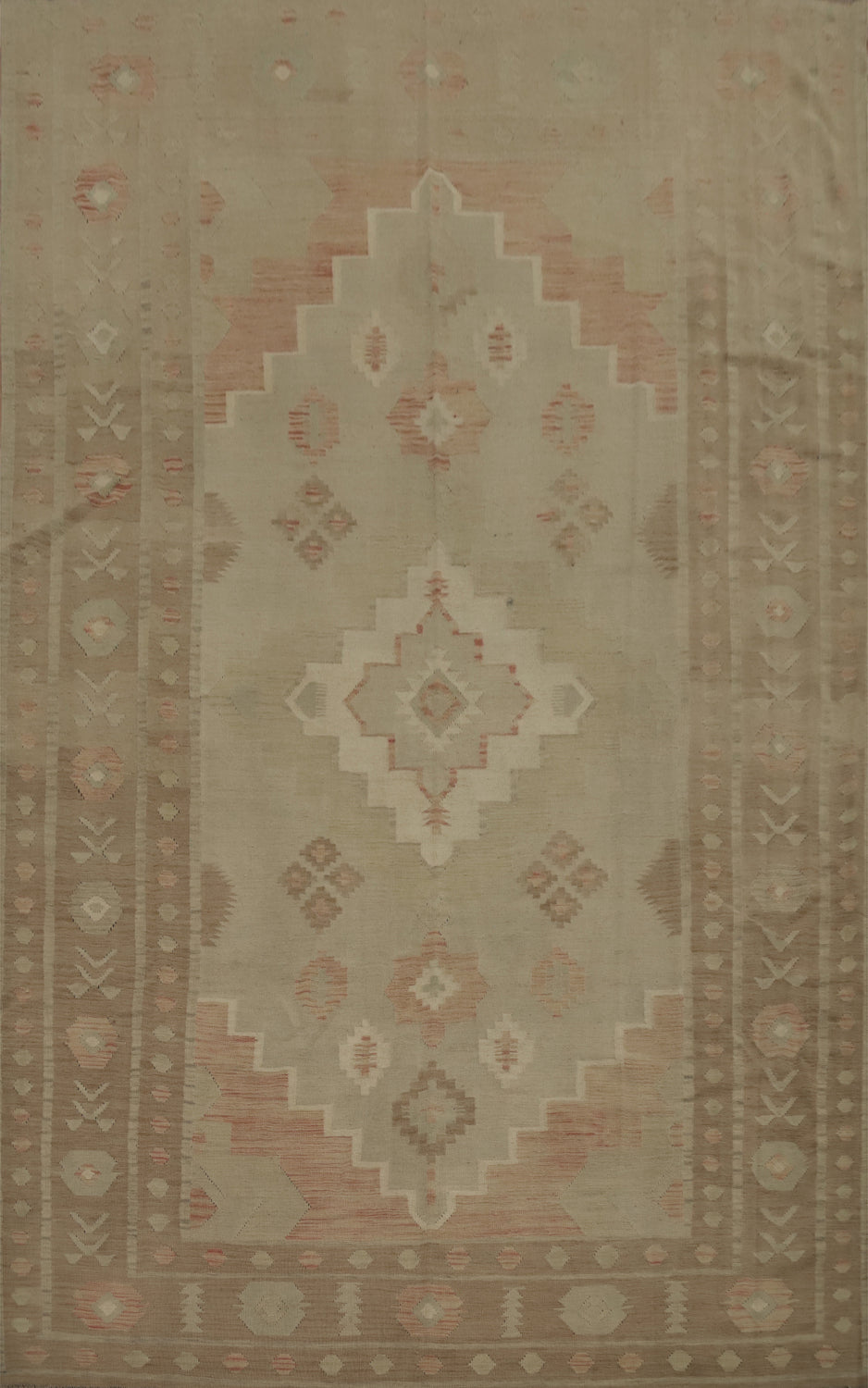 Vegetable Dye Wool Kilim Handwoven Area Rug 9x12