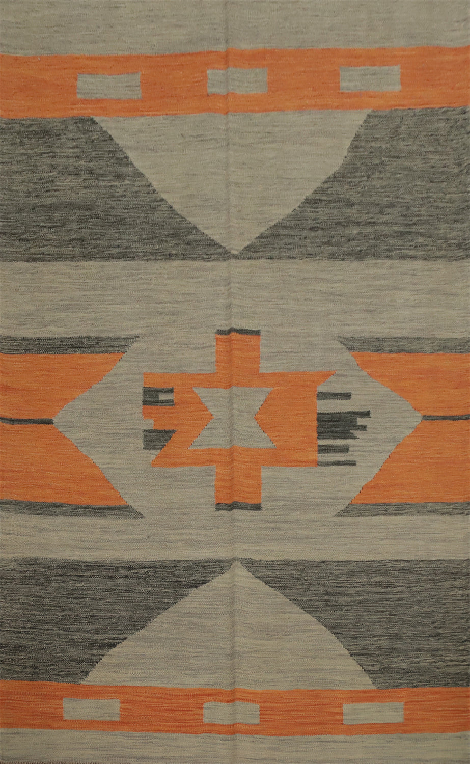 Geometric Kilim Vegetable Dye Rug 5x7