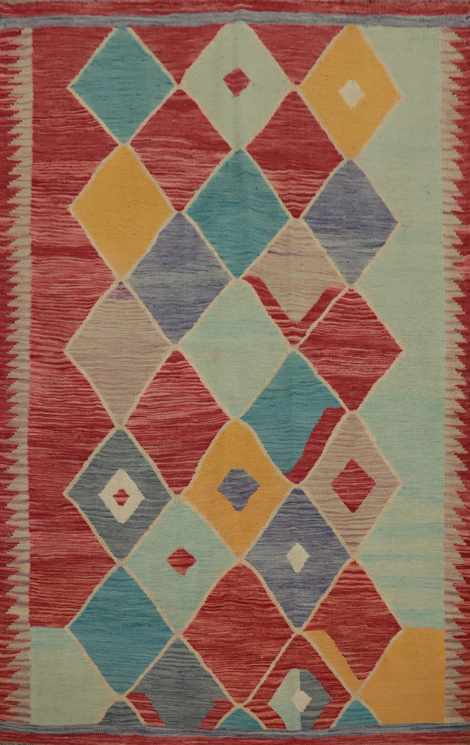 Vegetable Dye Kilim Flat Weave Rug 5x7