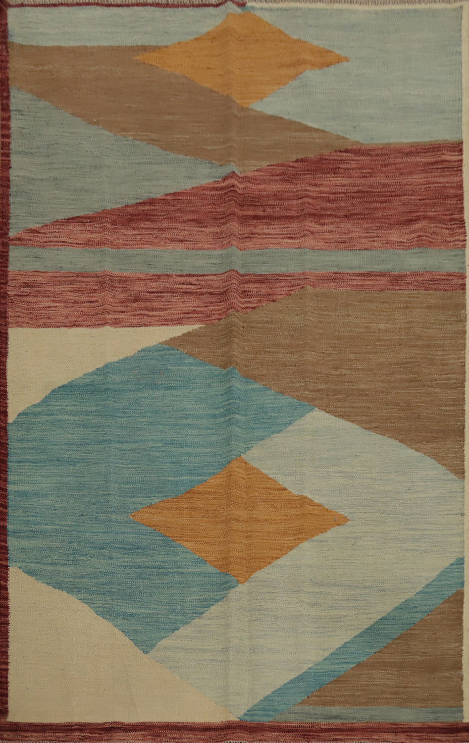 Vegetable Dye Kilim Flat Weave Modern Rug 5x7