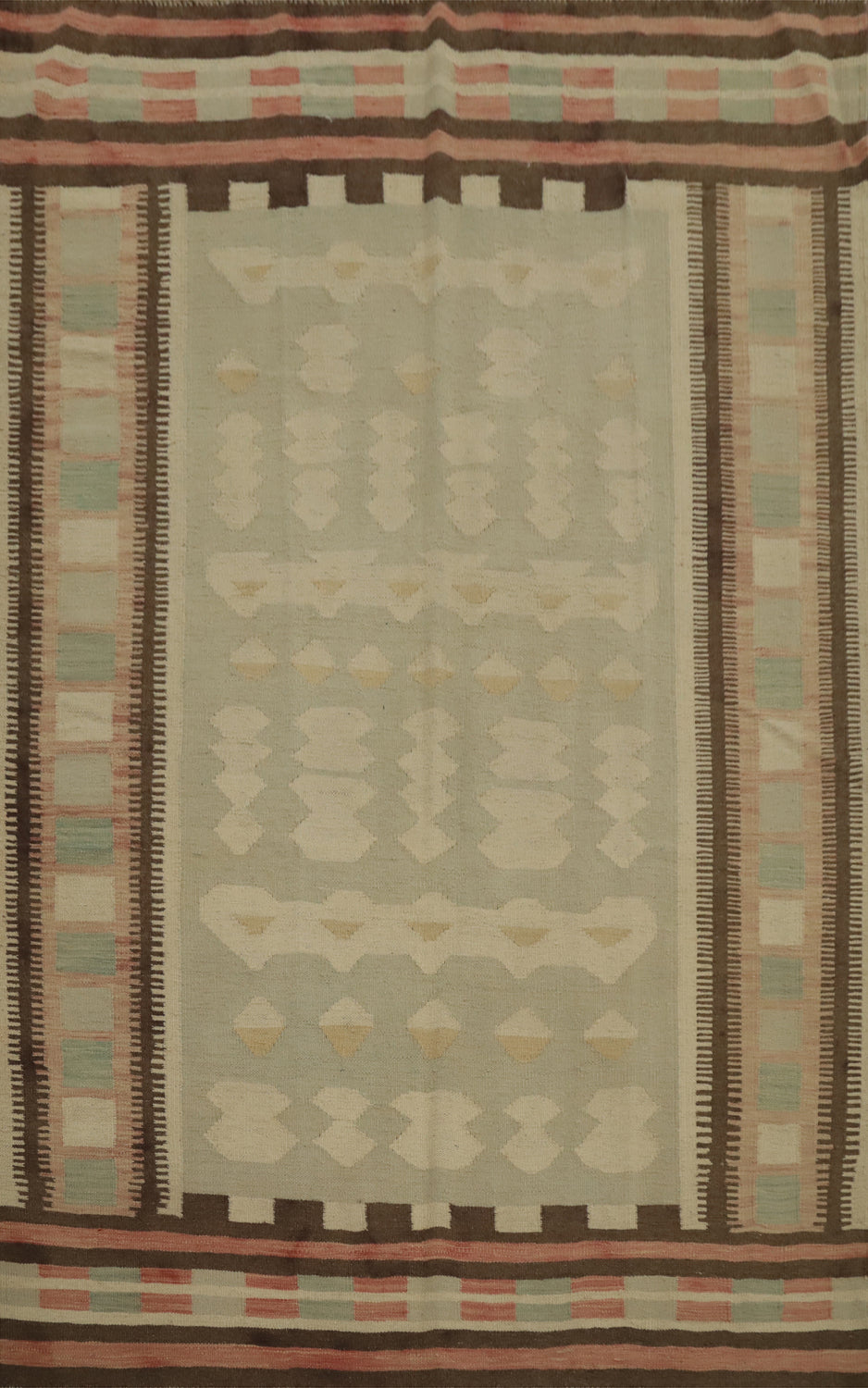 Vegetable Dye Wool Kilim Flat Weave Rug 5x7