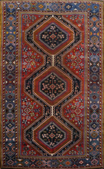 Antique Vegetable Dye Yalameh Persian Area Rug 8x11