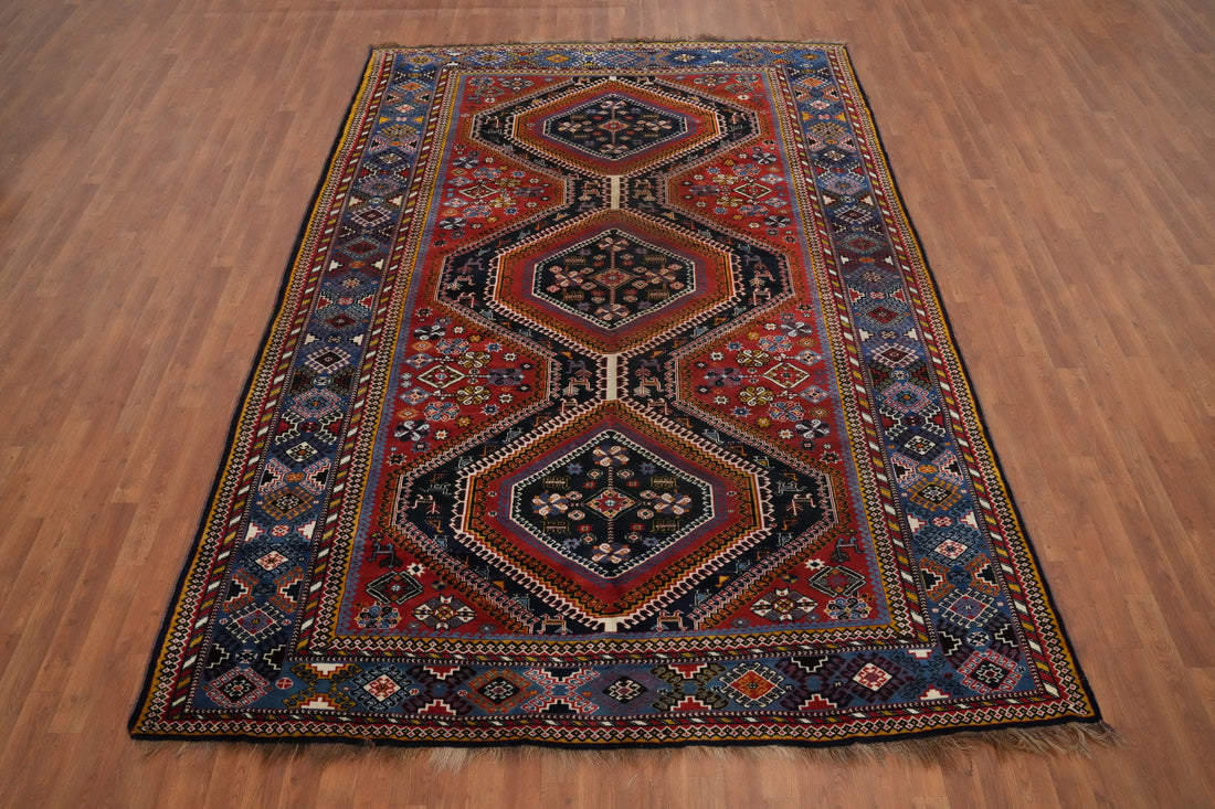 Antique Vegetable Dye Yalameh Persian Area Rug 8x11