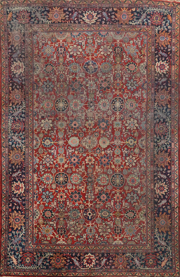 Antique Vegetable Dye Mahal Persian Area Rug 9x12