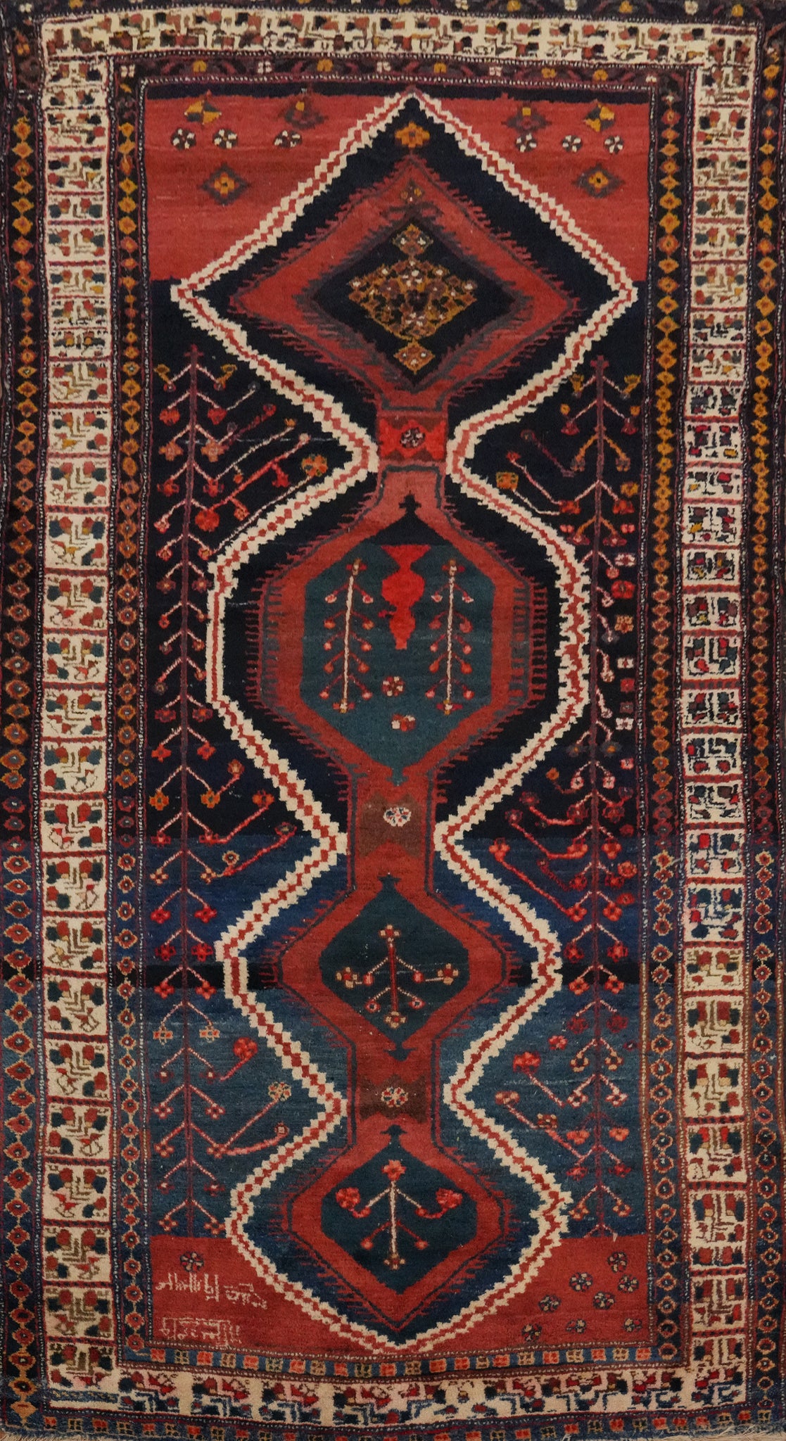 Vegetable Dye Bakhtiari Persian Area Rug 6x11