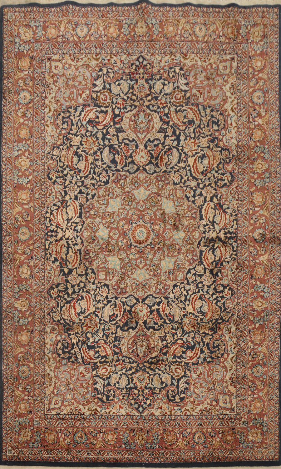 100% Silk Antique Hereke Turkish Rug 4x6
