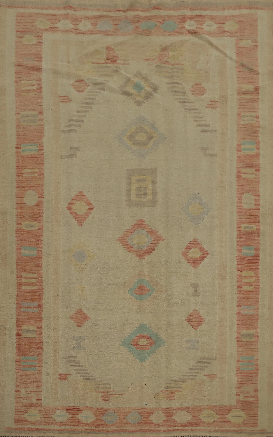 Vegetable Dye Wool Kilim Handwoven Rug 5x7