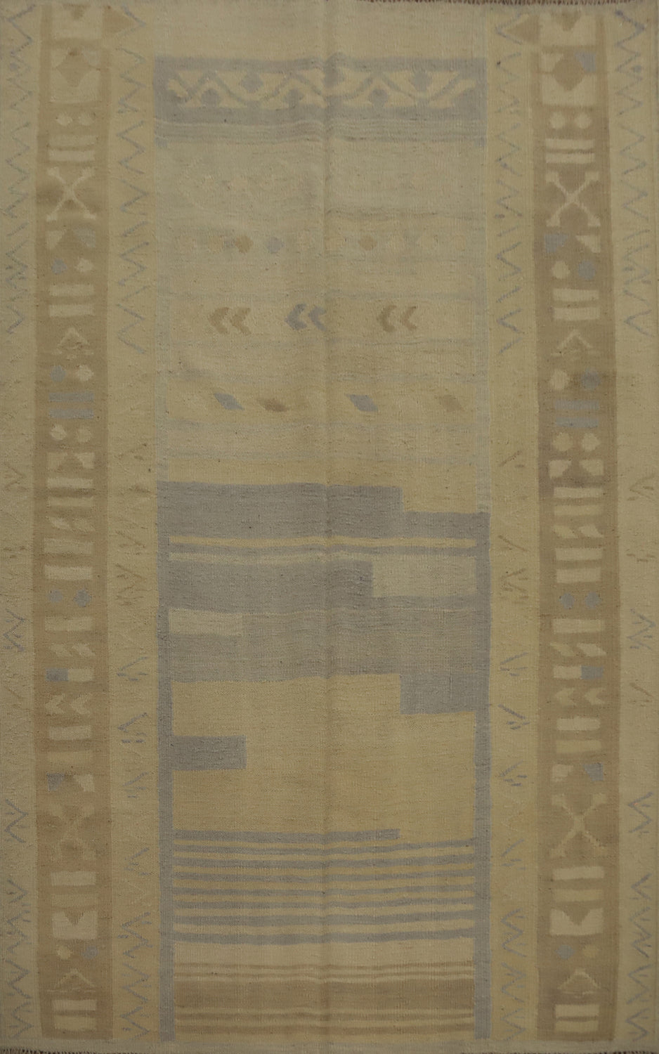 Vegetable Dye Wool Kilim Handwoven Rug 5x7