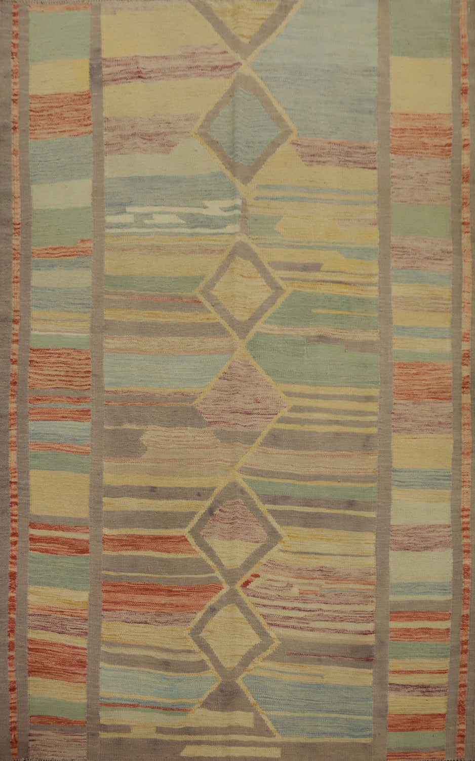 Geometric Kilim Vegetable Dye Rug 5x7