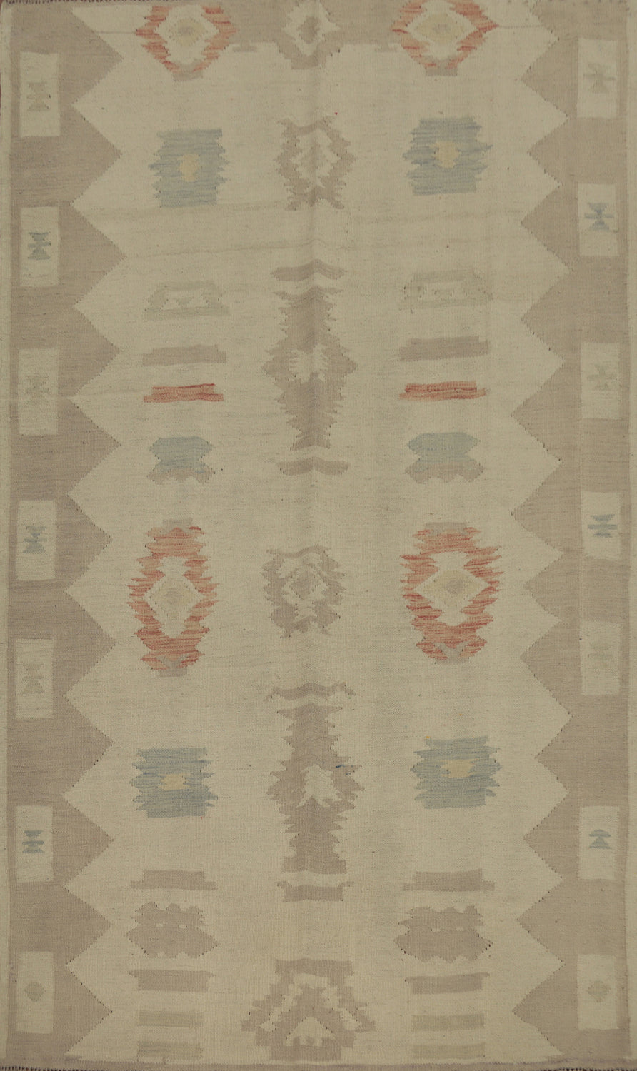 Vegetable Dye Wool Kilim Handwoven Rug 5x7